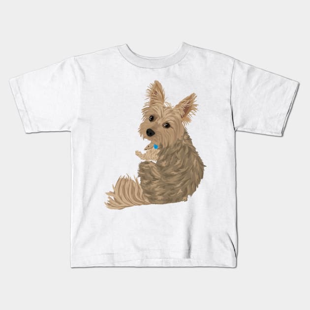 yorkshire terrier Kids T-Shirt by quirkyandkind